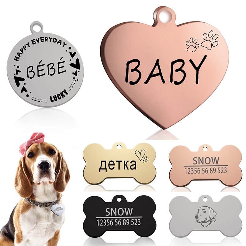 personalized pet collar charm info engraved