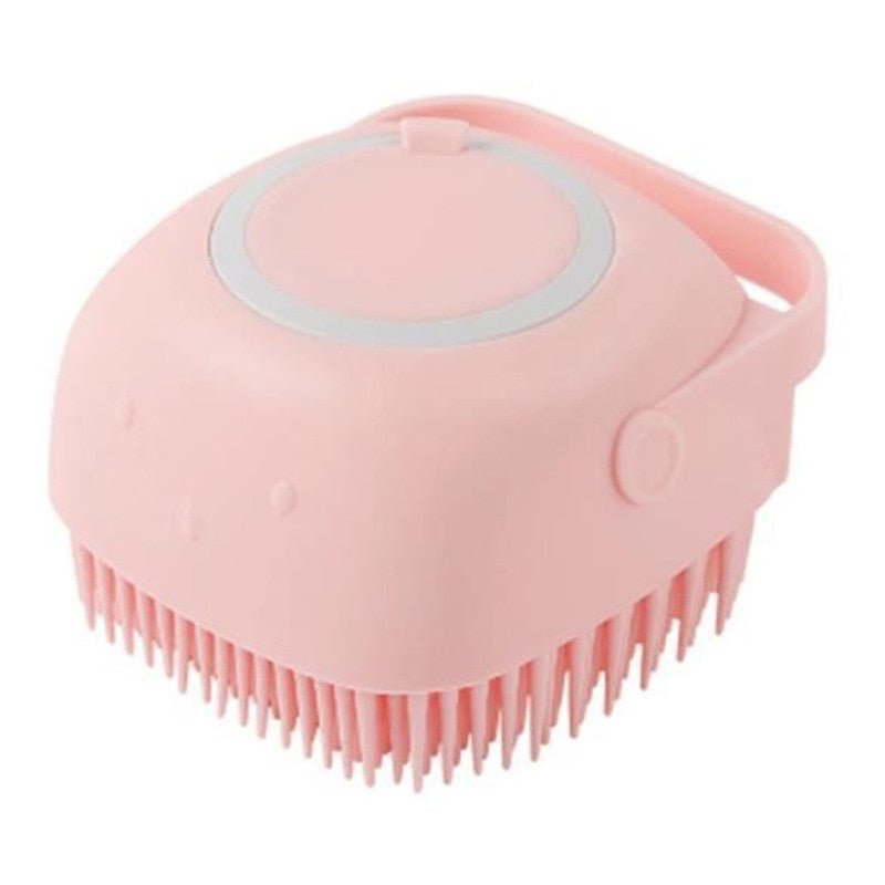 silicone pet grooming bath brush