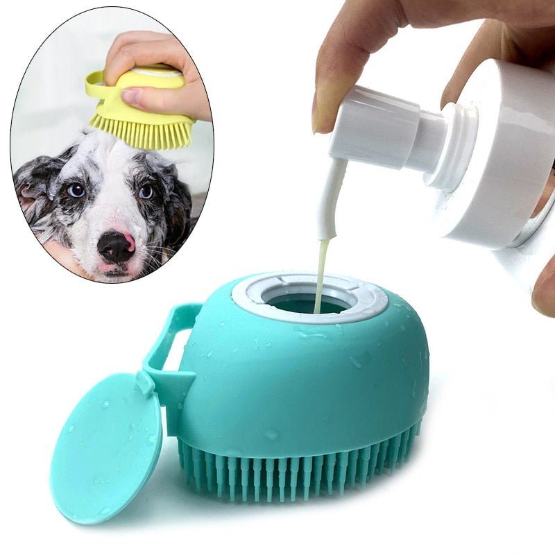 silicone pet grooming bath brush