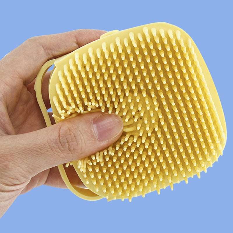 silicone pet grooming bath brush