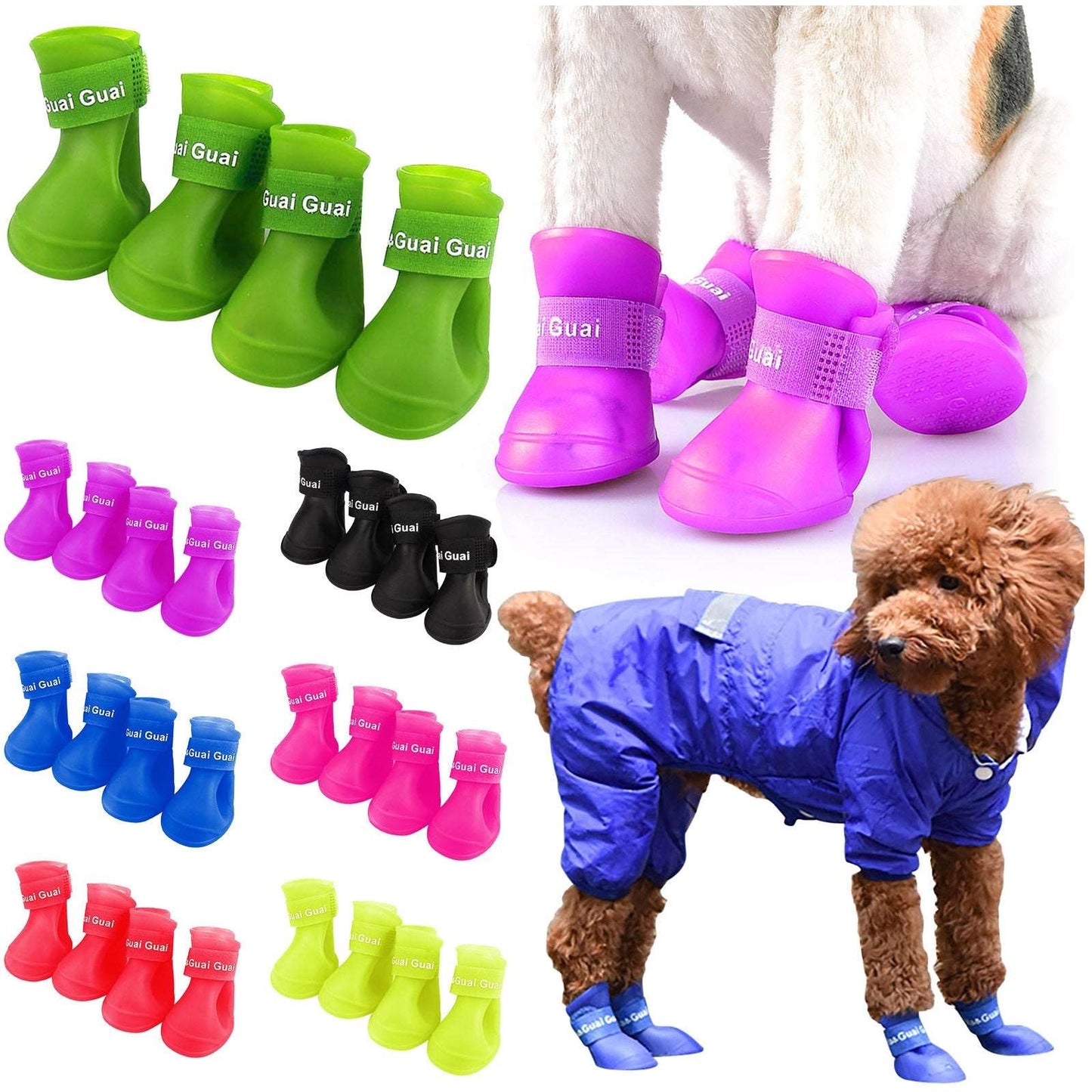 Pets Waterproof Anti-slip Rain Boots. - Pet Plaza Boutique